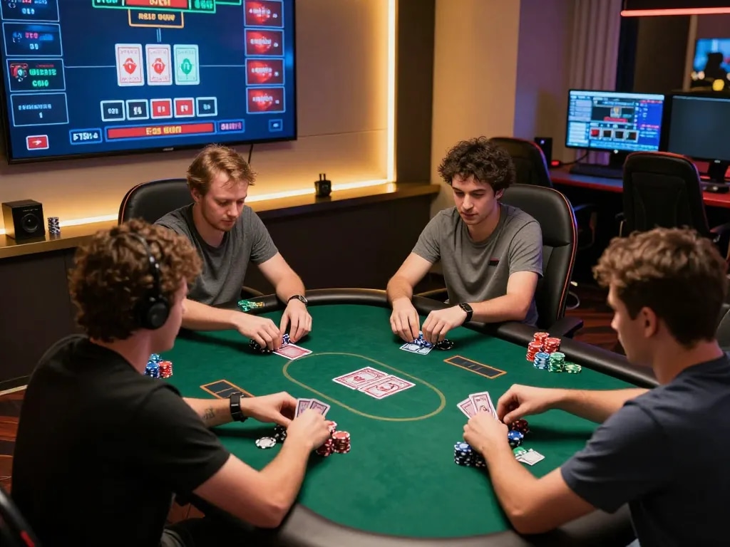 Engaging online poker gameplay featuring 79KING with players focused on high-stakes action.