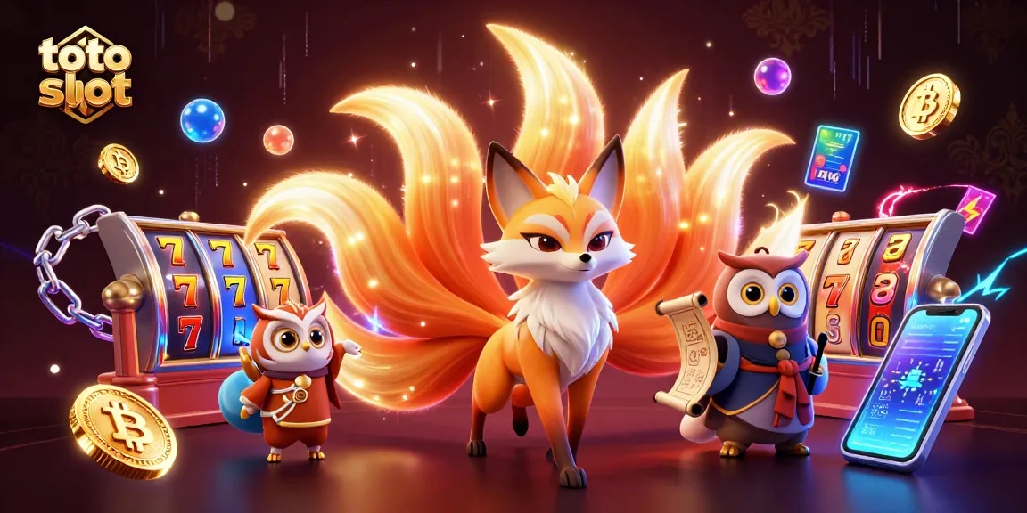Spin the exciting toto slot reels with magical characters amidst vibrant casino assets.
