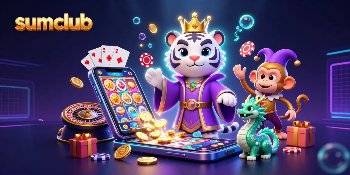 Join the fun at sumclub casino with engaging slot games, colorful characters, and vibrant design.