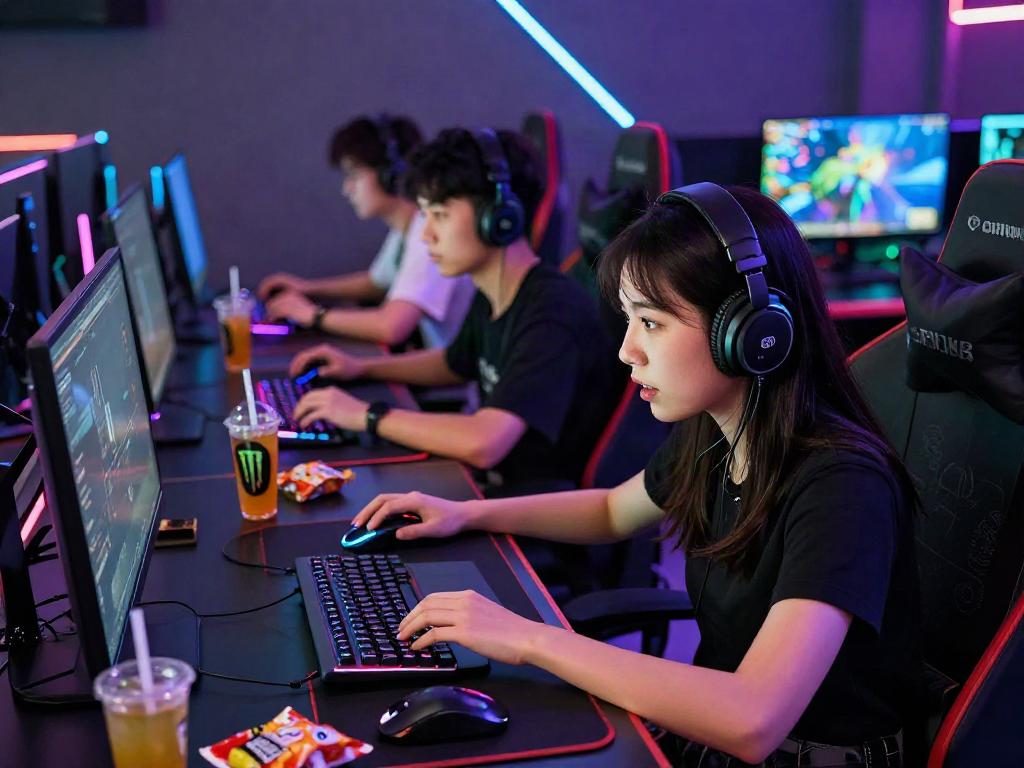 Exciting scene showcasing players immersed in GEM88 online gaming experience with vibrant lighting and accessories.