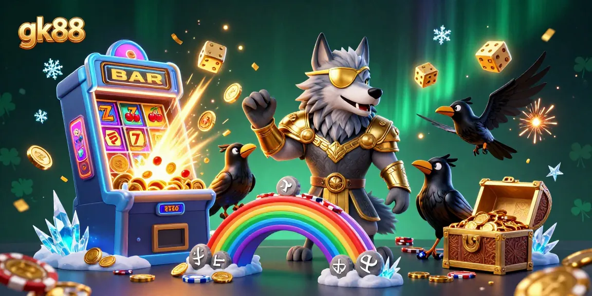 Gk88 mang đến trải nghiệm chơi game casino đỉnh cao với các biểu tượng may mắn và giải độc đắc.
