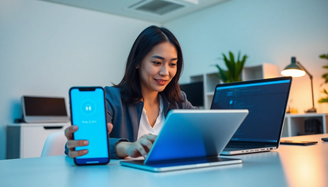 快连官网 enables seamless global internet access from multiple devices in a modern workspace.