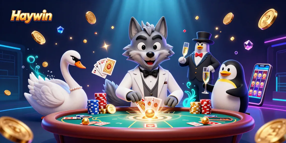 Experience Haywin's vibrant online casino with dynamic characters and gaming action.