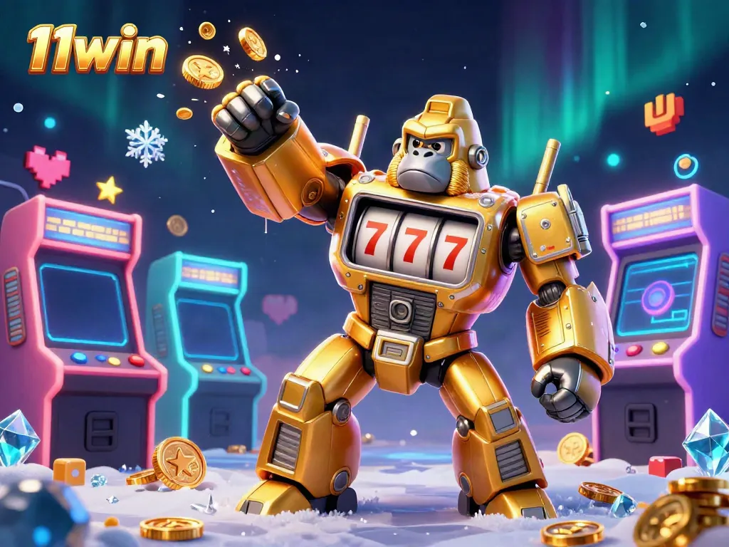 Experience thrilling gameplay at 11win with an explosive 3D casino illustration featuring vibrant game elements.