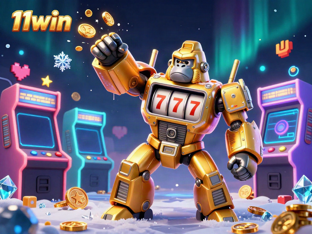 Experience thrilling gameplay at 11win with an explosive 3D casino illustration featuring vibrant game elements.