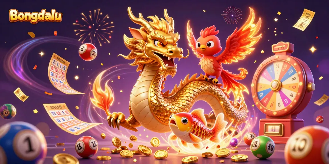 Bongdalu enhances excitement with a fierce dragon, vibrant lottery elements, and magical celebration.