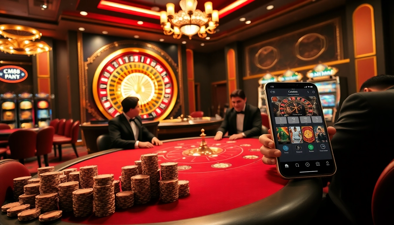 Experience thrilling gameplay at CM88 Casino with luxurious tables and high-stakes action.