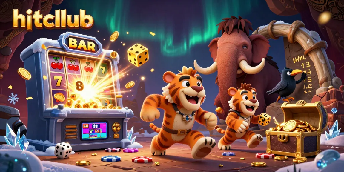 Experience thrilling wins at hitcllub with vibrant 3D casino characters and dynamic gaming scene.